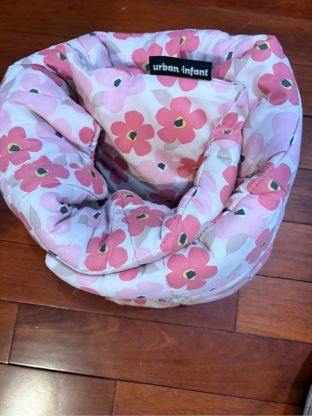 urban infant Tot Cot Nap Mat Floral Bag in Pink & White (embroidered to say Selm